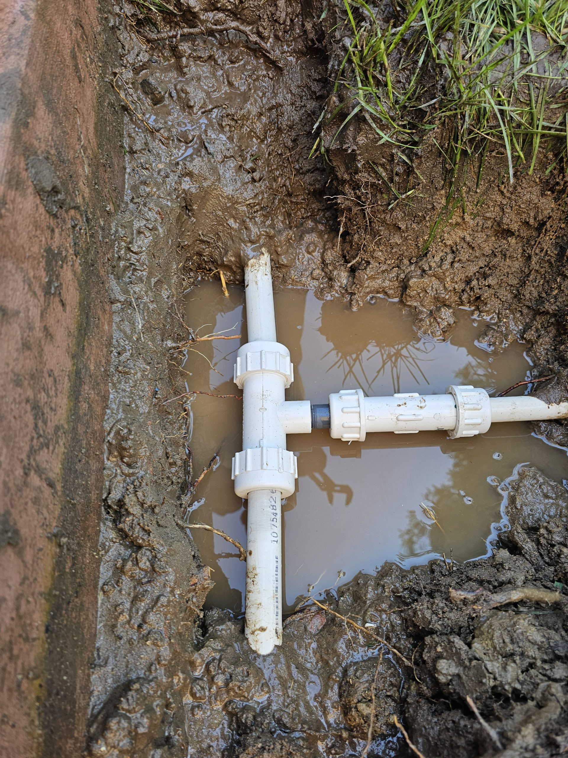 Compression tee repair completed